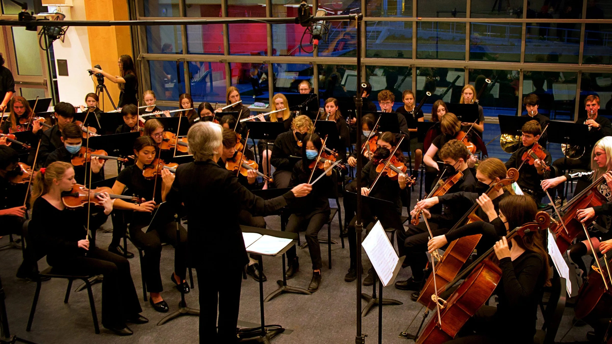 LHS Symphony, Chamber and Concert Orchestras. — cover photograph